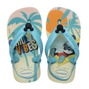 New Disney Flip Flops Mickey Mouse Blue Kids Size 5